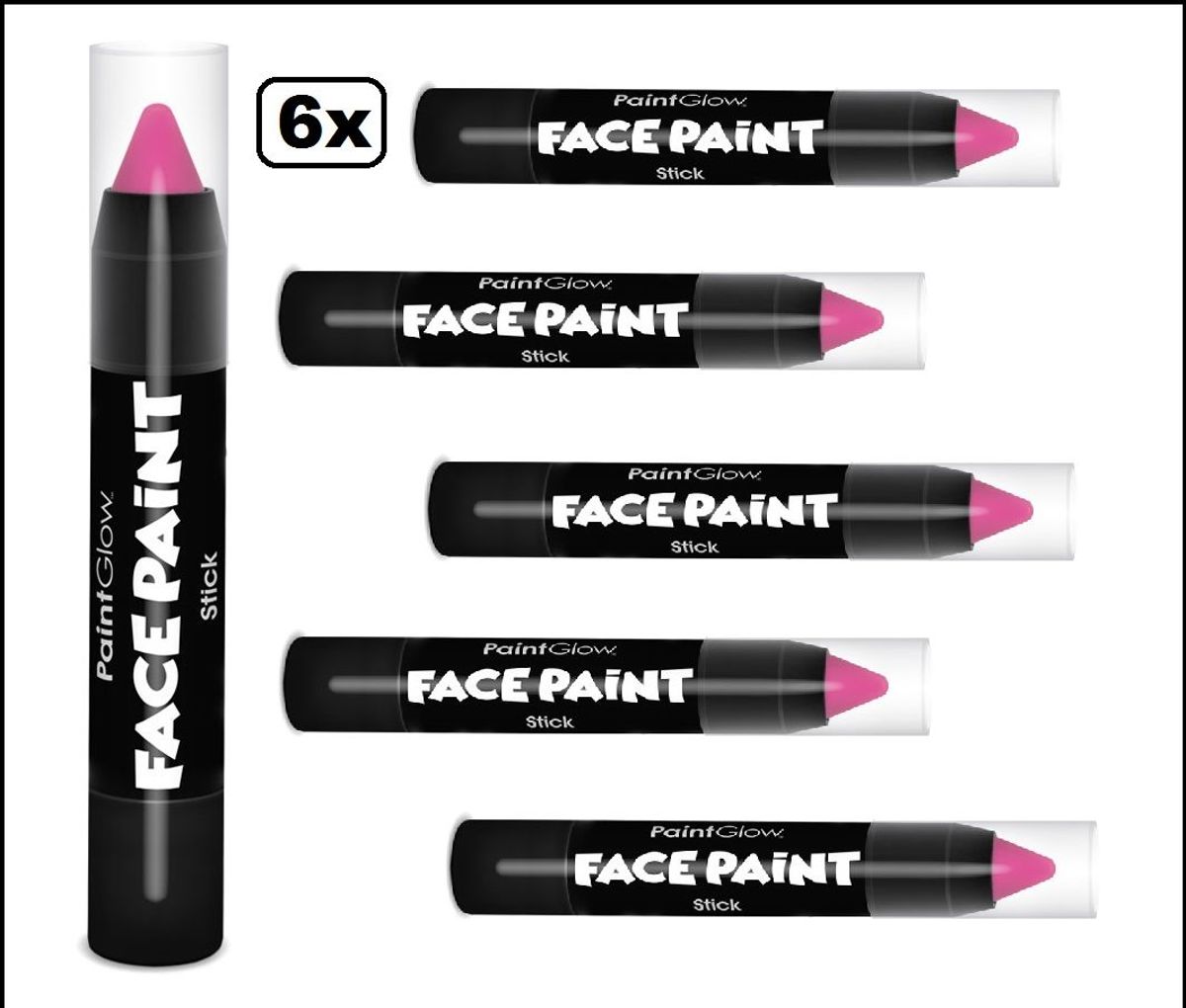 6x PaintGlow PaintStick 3,5 Gram fuchsia