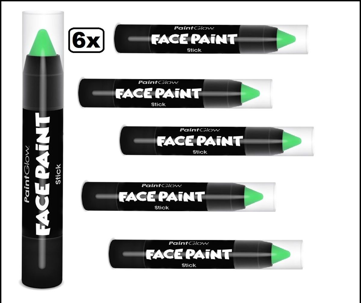 6x PaintGlow PaintStick 3,5 Gram groen