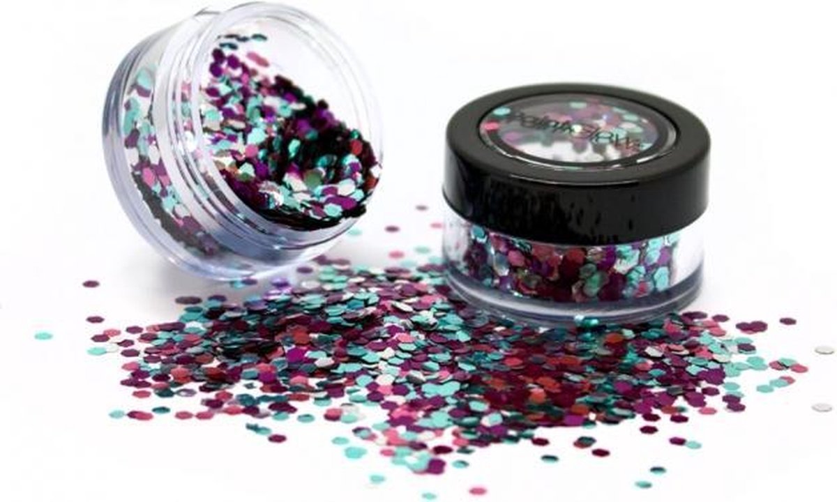 Biologisch afbreekbare chunky glitters 3 gr Rainbow Fish