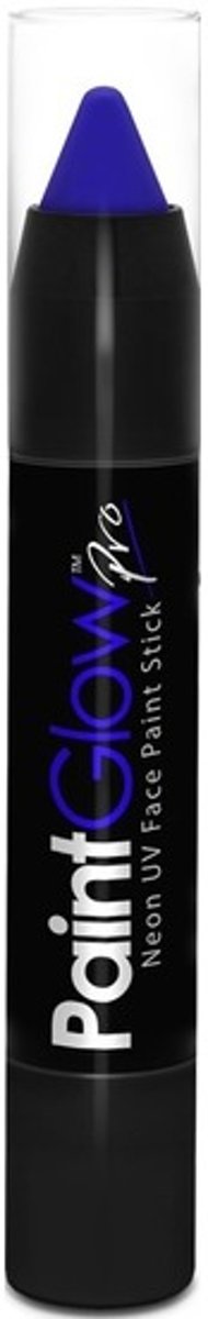 Neon blauw UV schmink/make-up stift/potlood - Lichtgevende glow in the dark/blacklight - Schmink/make-up blauw thema