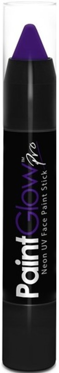 Neon paars UV schmink/make-up stift/potlood - Lichtgevende glow in the dark/blacklight - Schmink/make-up paars thema