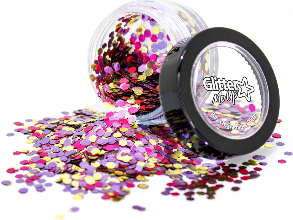 PaintGlow Biodegradable Chunky Glitters - Face jewels - Glitters gezicht - Festival make up - Biologisch afbreekbaar - Angelfish