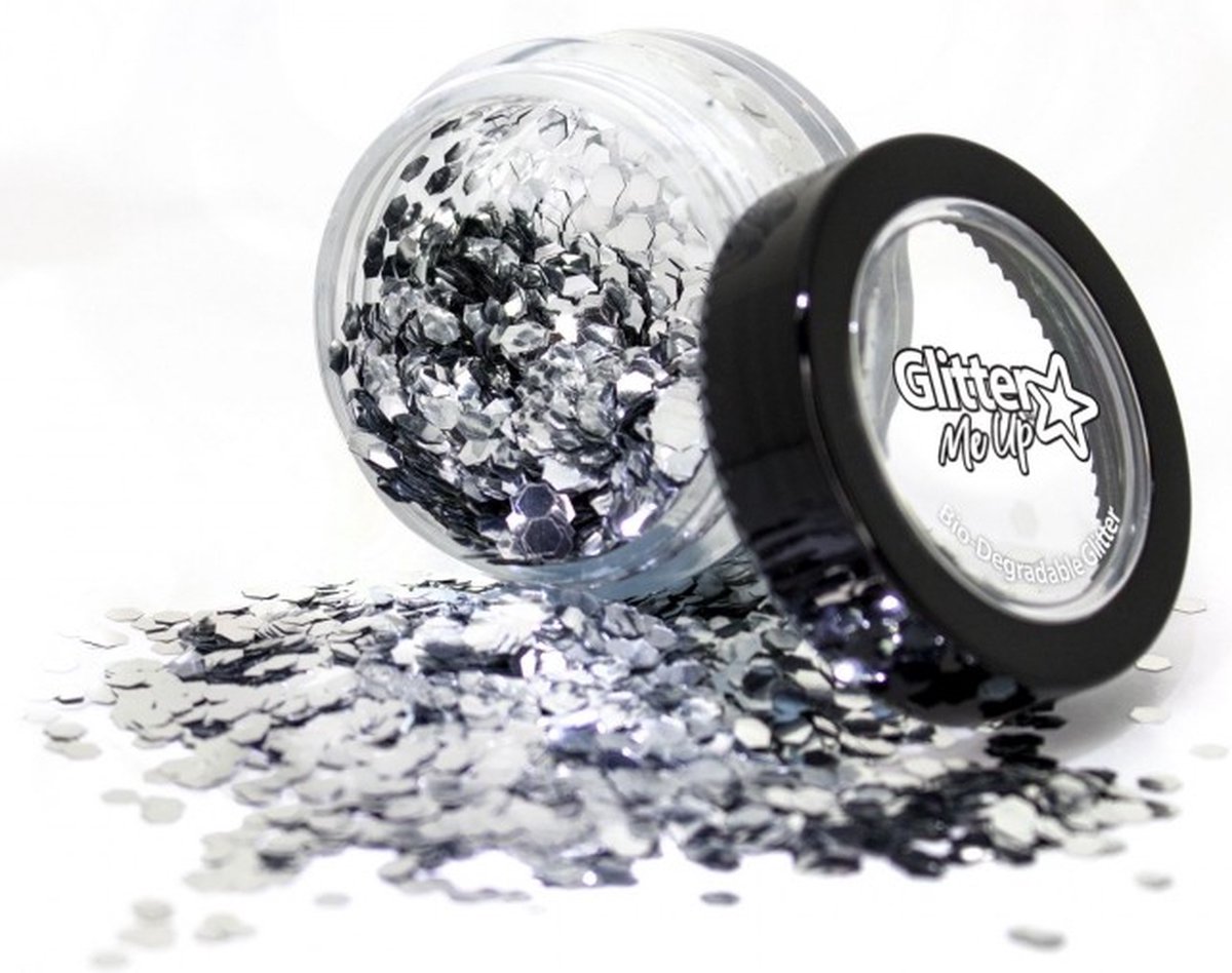 PaintGlow Biologische Chunky Glitters 3gr. Moonstone / Zilver