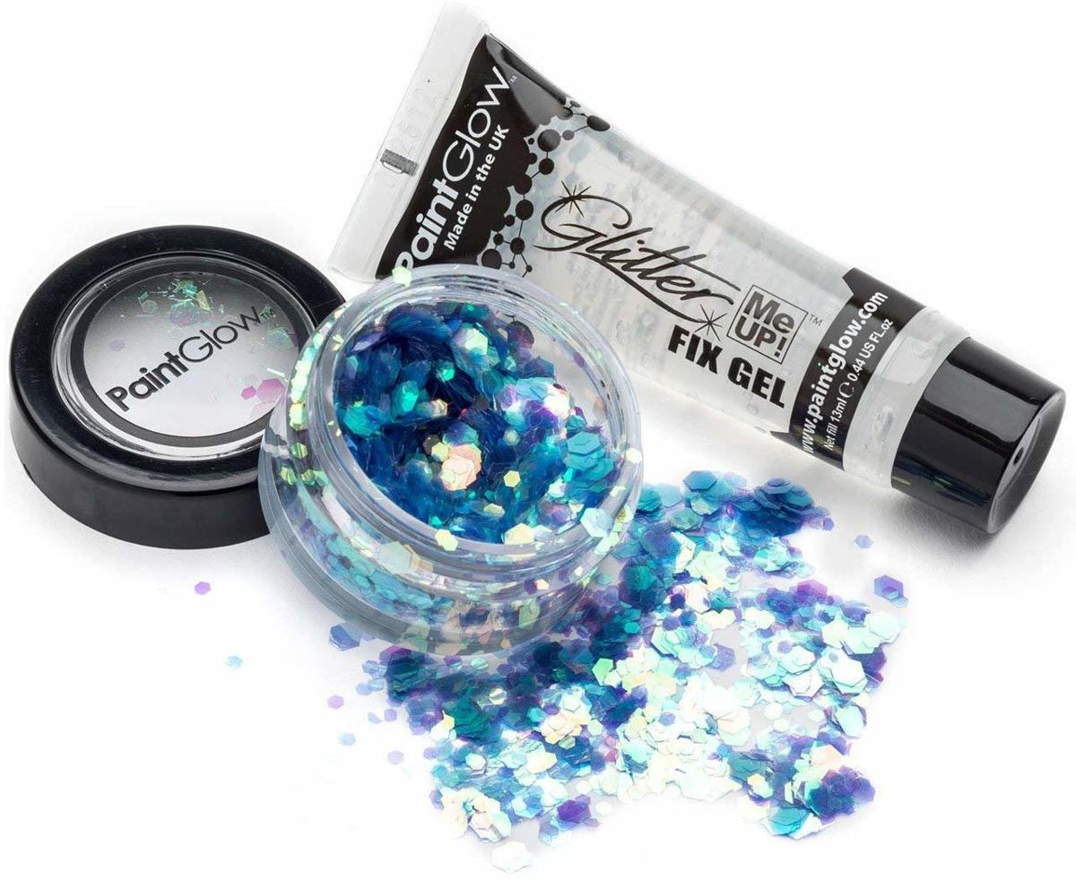 PaintGlow DuoPack Fix gel + Chunky Glitters Mystic mermaid