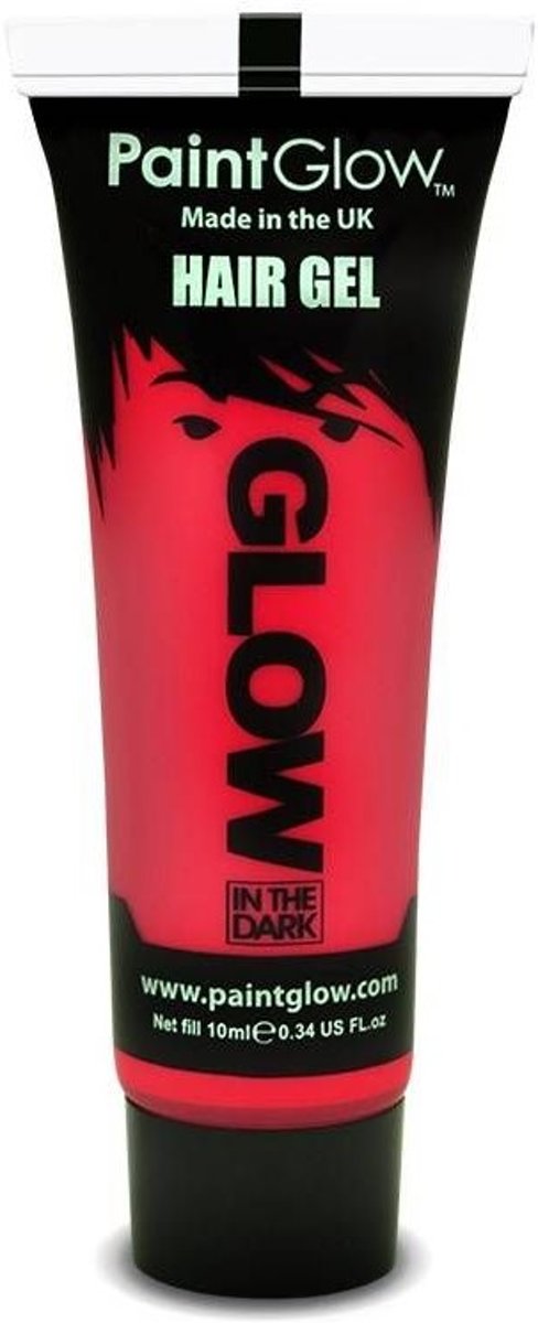 PaintGlow Glow in the dark Haar gel Rood