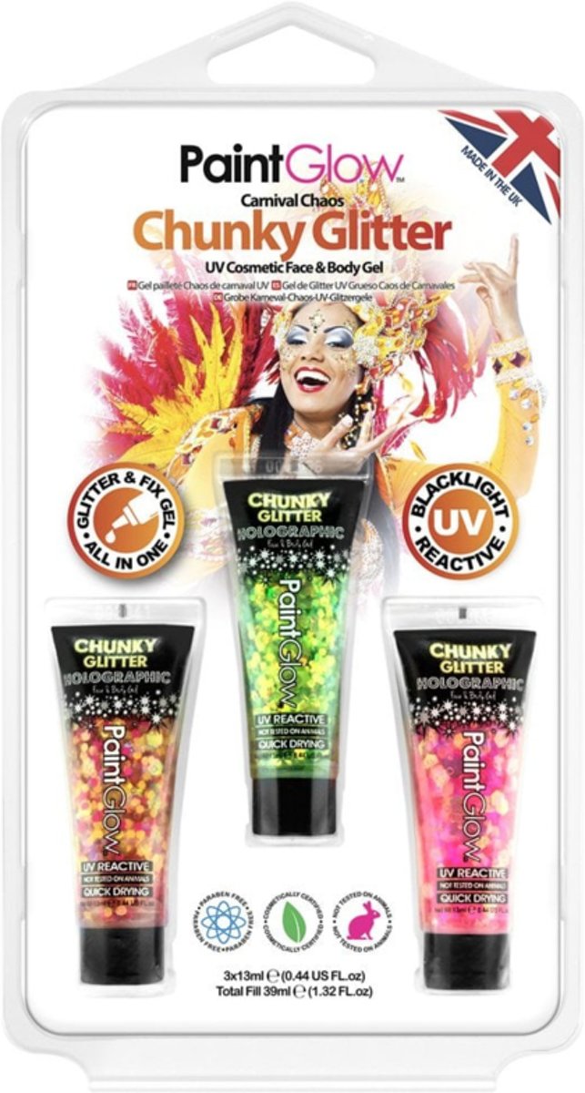 PaintGlow Hangpack Chunky Glitter Carnival Chaos