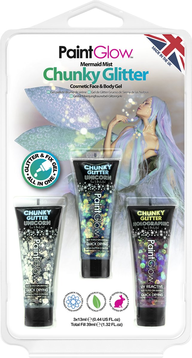 PaintGlow Hangpack Chunky Glitter Mermaid Mist