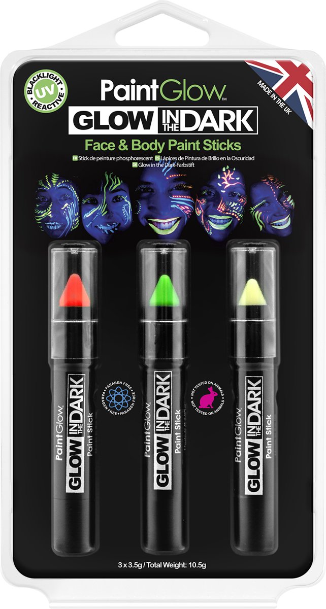 PaintGlow Hangpack Glow in the dark Paint Sticks