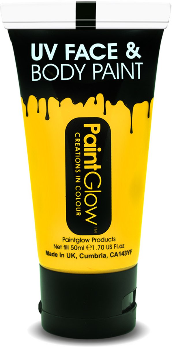 PaintGlow NEON Face & body paint 50 ML Geel