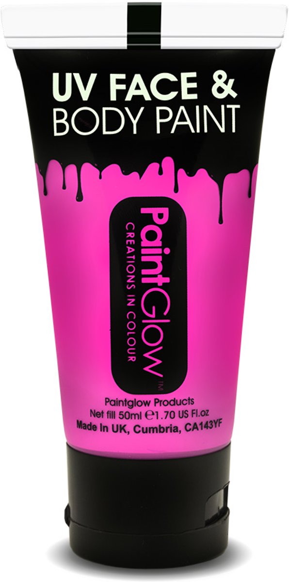 PaintGlow NEON Face & body paint 50 ML Roze