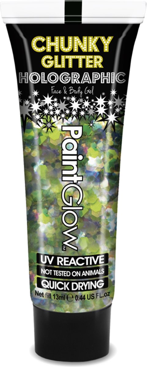 PaintGlow UV Chunky Glitter Unicorn Face&Body Gel Lucky Lepricorn