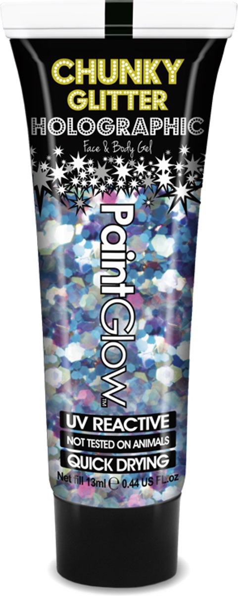 PaintGlow UV Chunky Glitter Unicorn Face&Body Gel Mermaid Mist