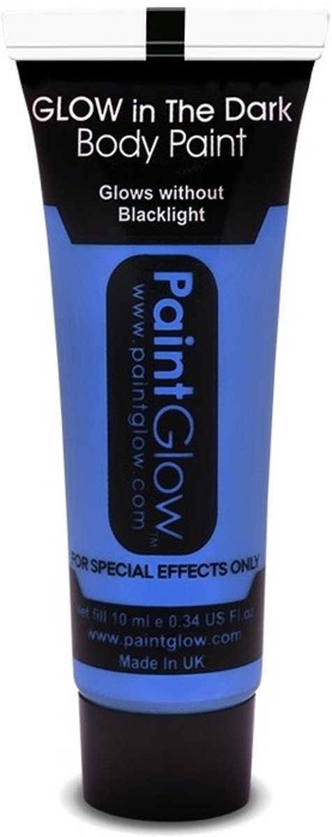 PaintGlow glow in the dark body paint blauw