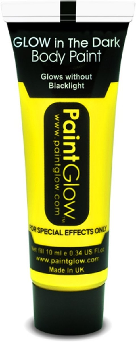 PaintGlow glow in the dark body paint geel