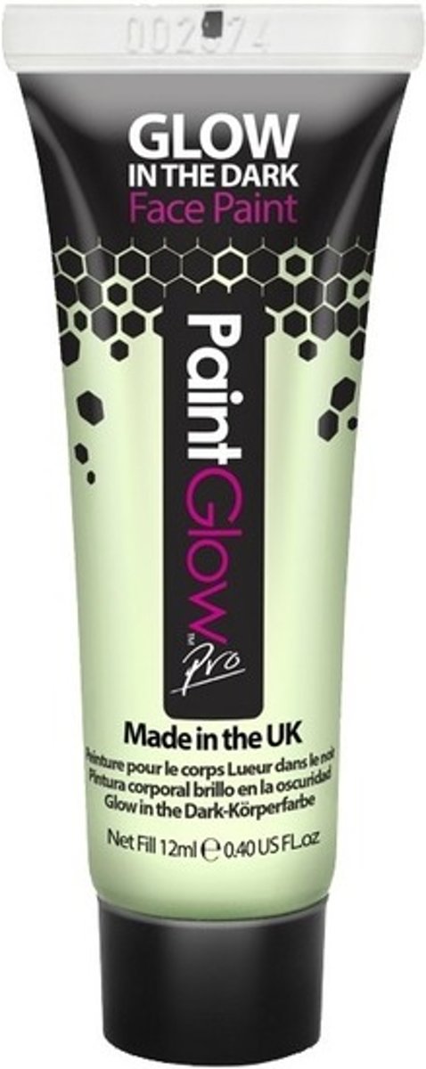 Transparante Glow in the Dark schmink/make-up tube 12 ml - Lichtgevende schmink/make-up thema