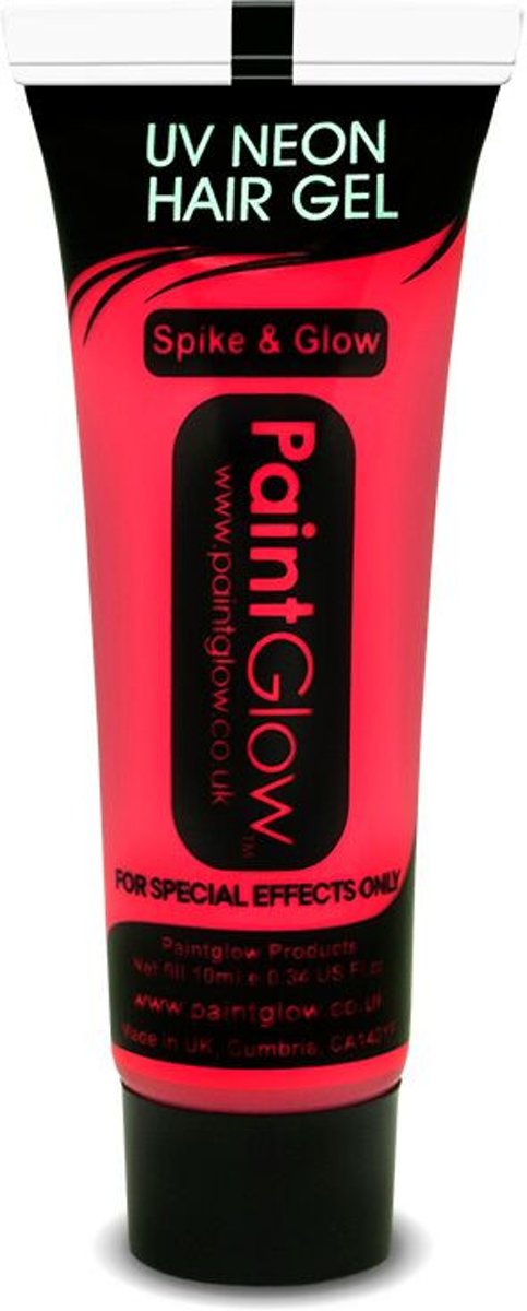 UV neon haargel rood - 10 ml - Paintglow