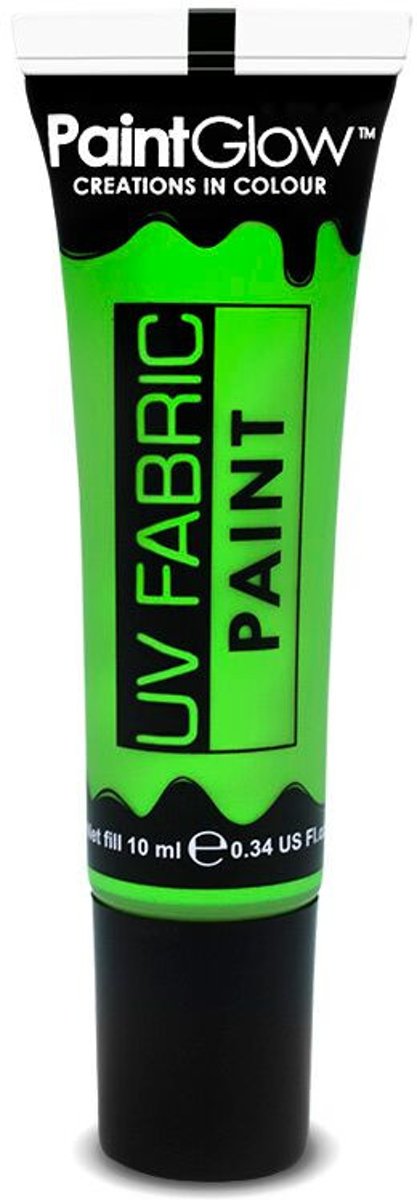 UV neon textiel verf groen - 10 ml - Paintglow