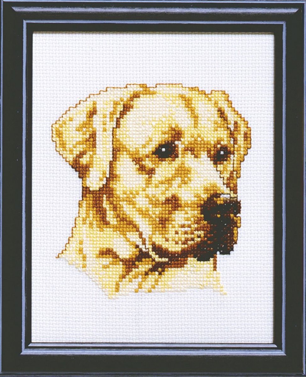 Borduur telpakket  Labrador 13 x 17 cm