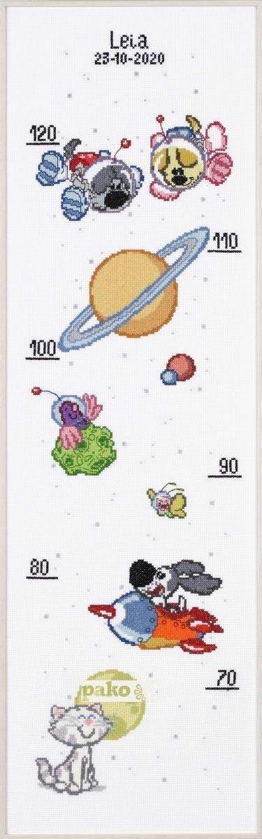 Pako Woezel en Pip borduurpakket in de ruimte 271.053 groeimeter