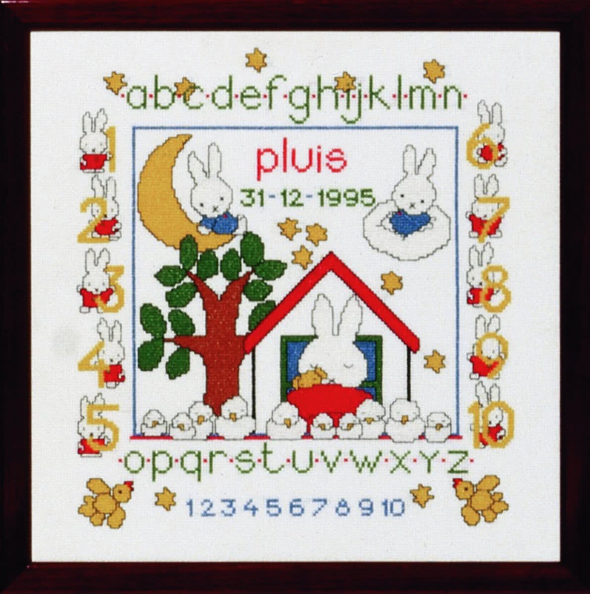 borduurpakket 230.277 dick bruna, geboorte nijntje pluis