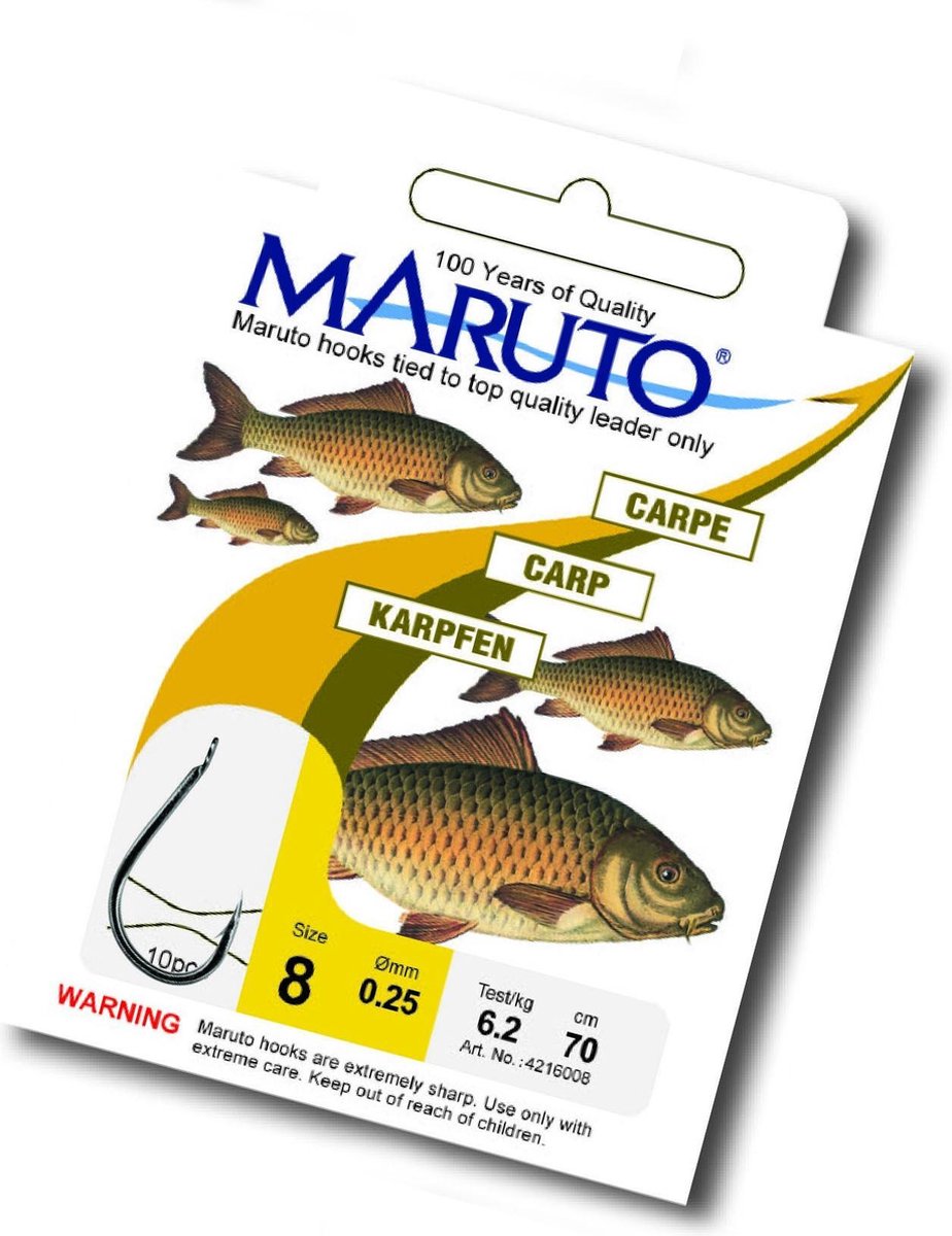 Maruto karper - gebogen - gunsmoke - maat 2 - 90 stuks (10x9)