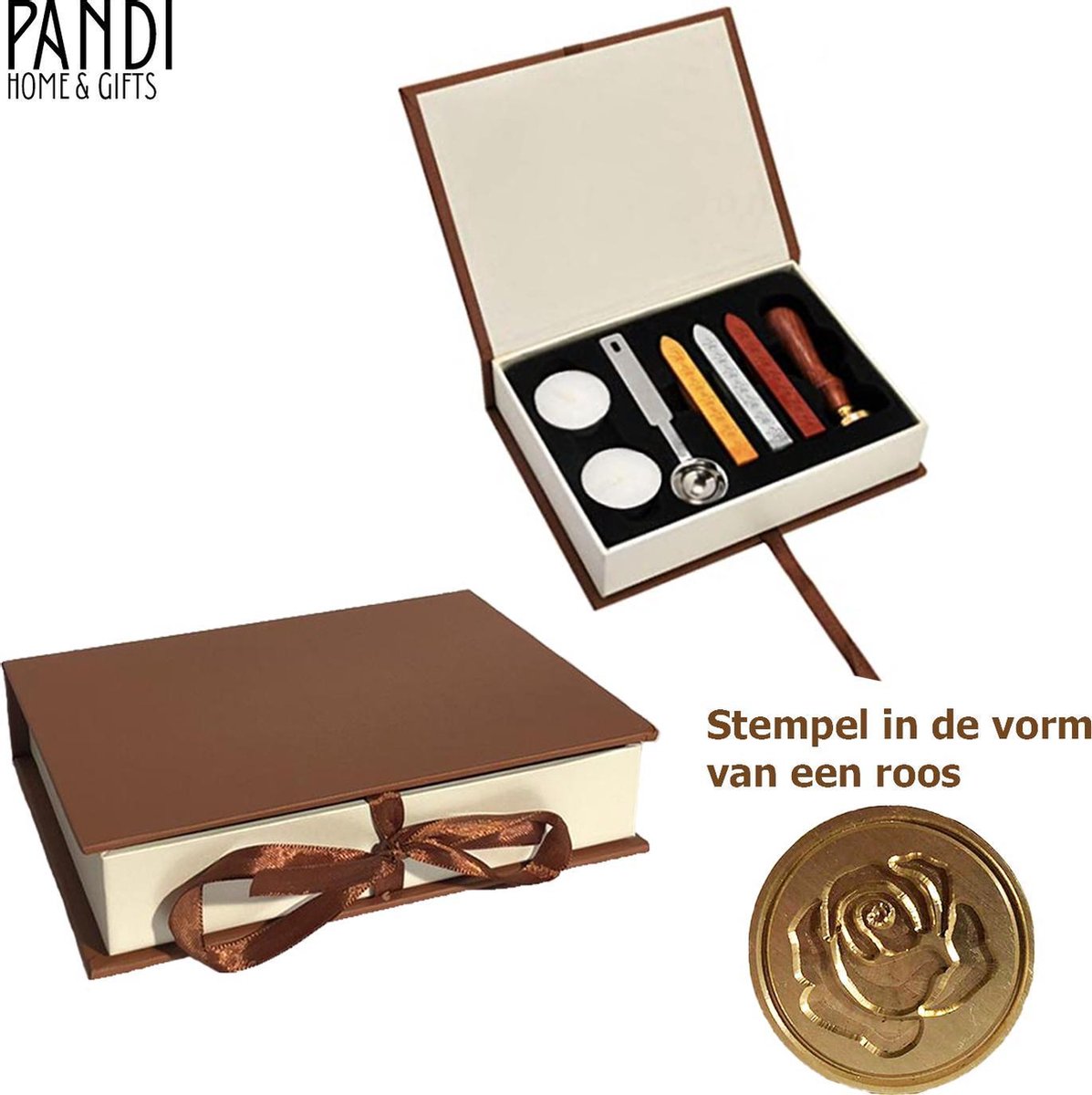 Wax stempel - Zegel set - Wax stempel set met cadeauverpakking - 3 kleuren