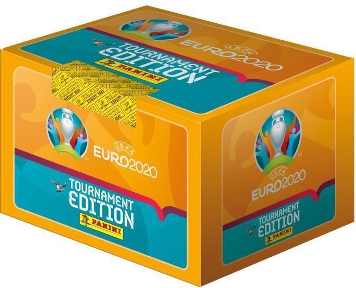 PANINI Doos met 100 UEFA EURO 2020 STICKERS 2021 Tournament Edition mouwen