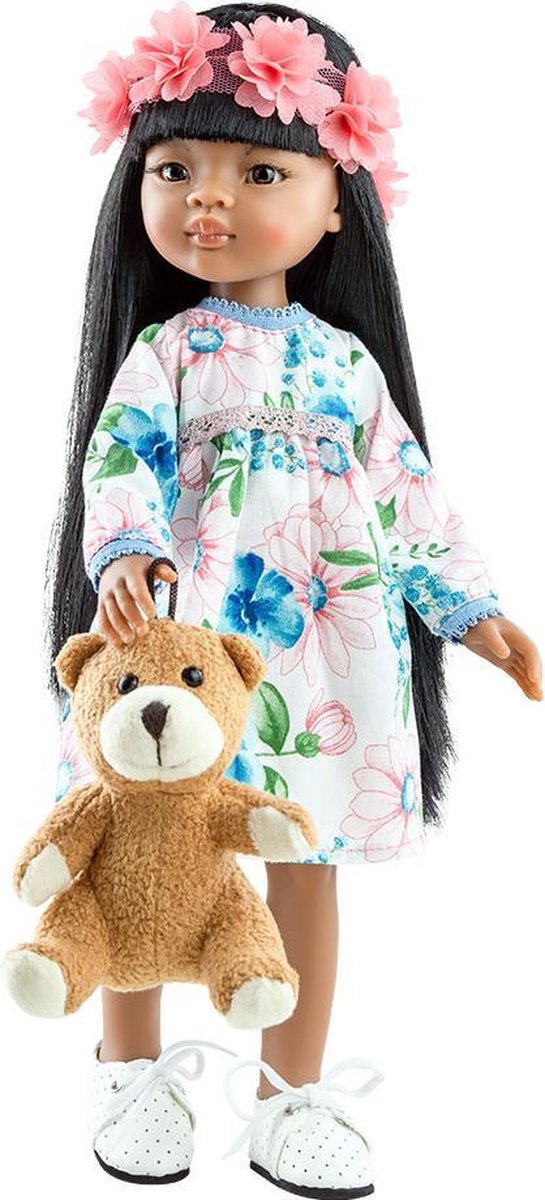 Paola Reina Pop Amigas Meily met teddybeer (32cm)