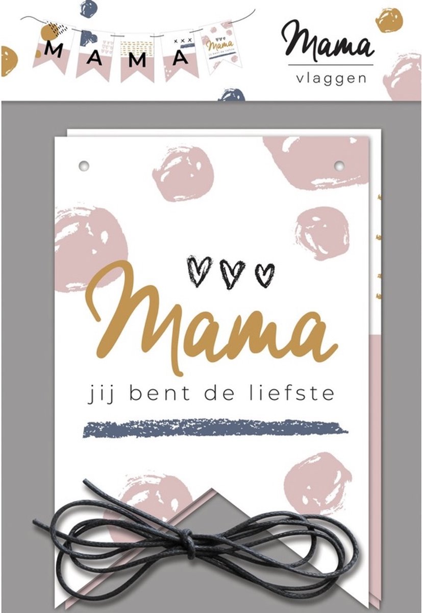 Vlaggenlijn mama - mama is de liefste - Moederdag