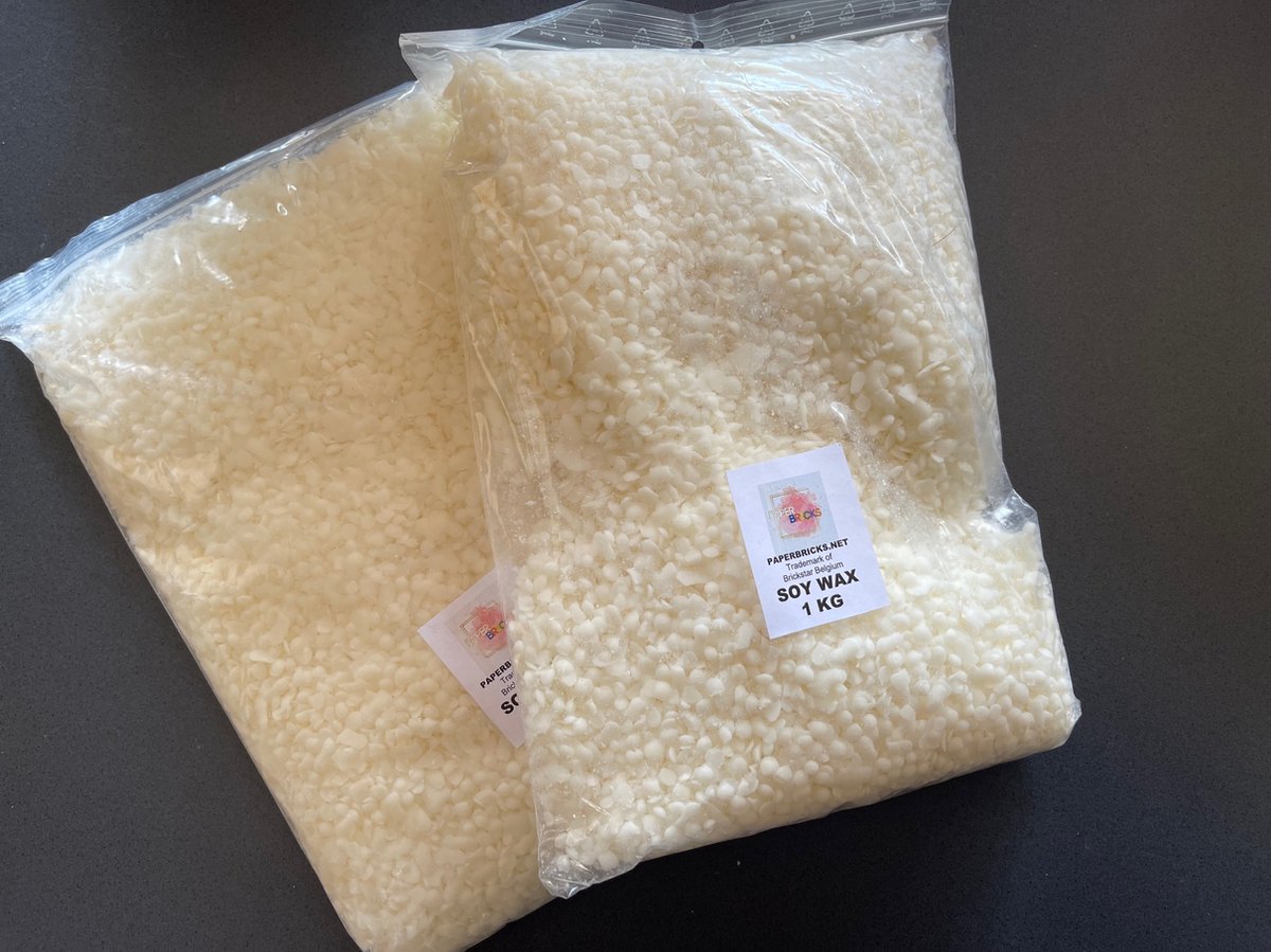 Soja was in korrels - 5 kg -   ®  soy wax voor kaarsen en melts - ecologische sojawas