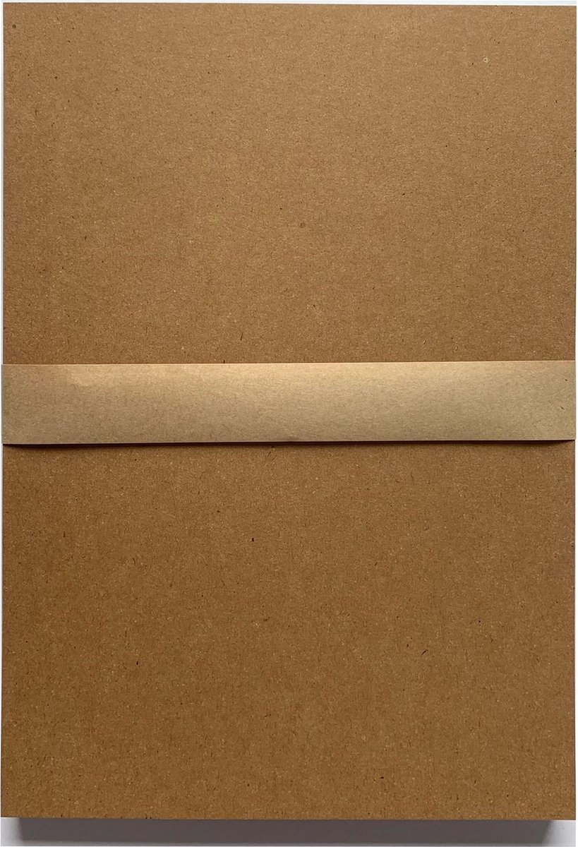 50 vel gekleurd hobby karton / papier, A4 210x297 mm – stevig 210 grams 100% recycled bruin kraft