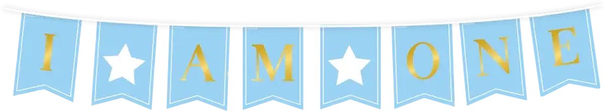 Flag banner - First birthday boy