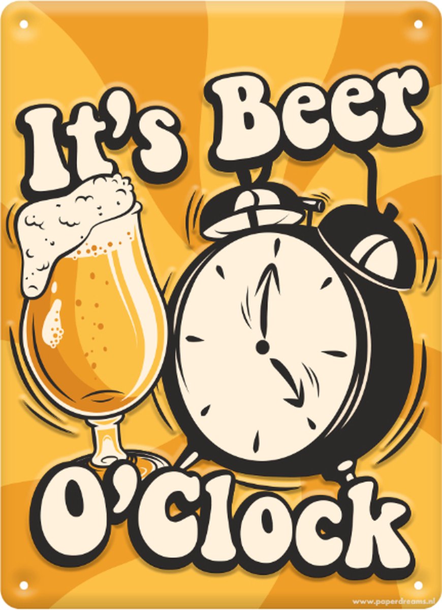 Metal Sign - Beer oclock