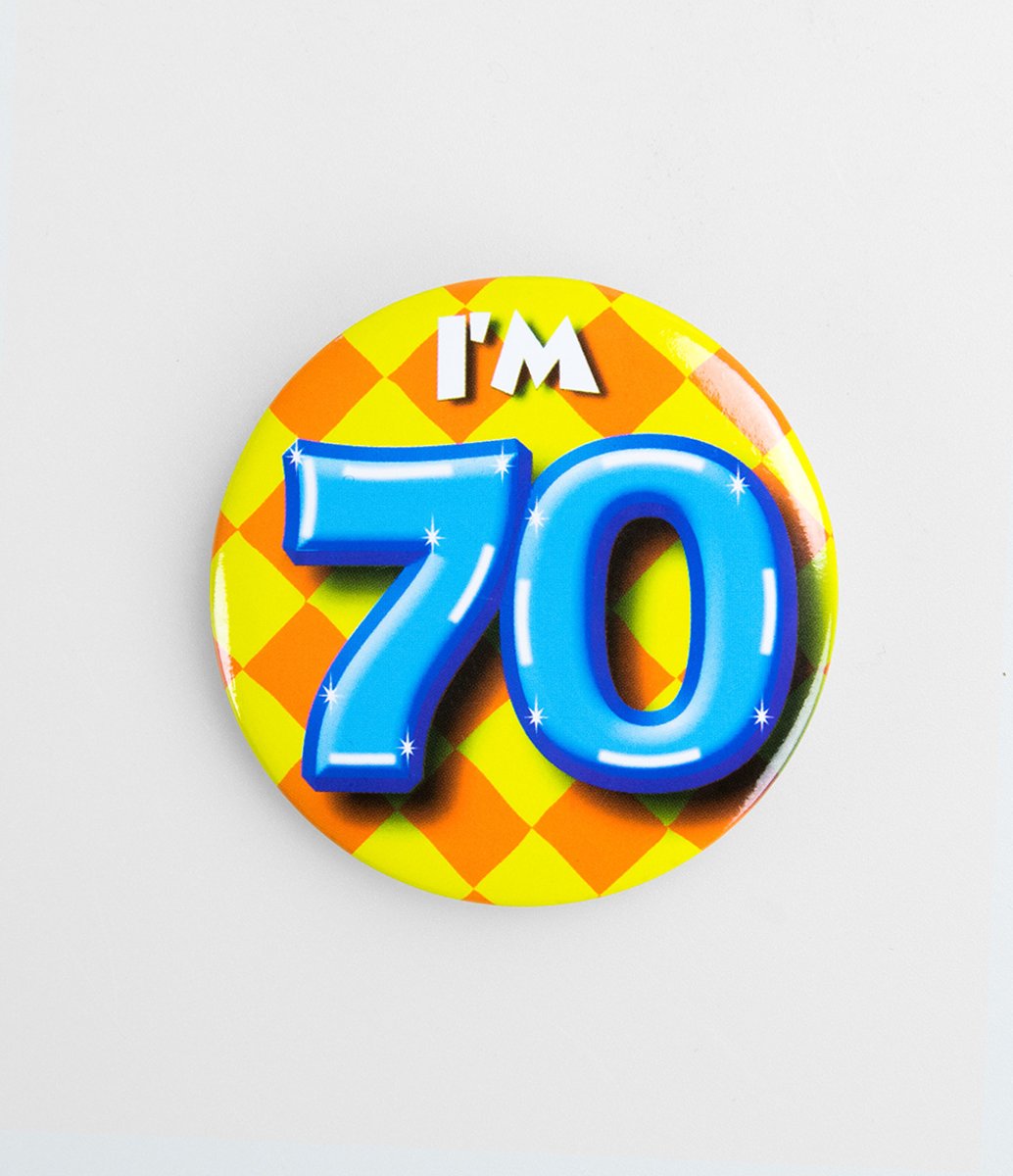 Paper Dreams Button 70 jaar - 55mm