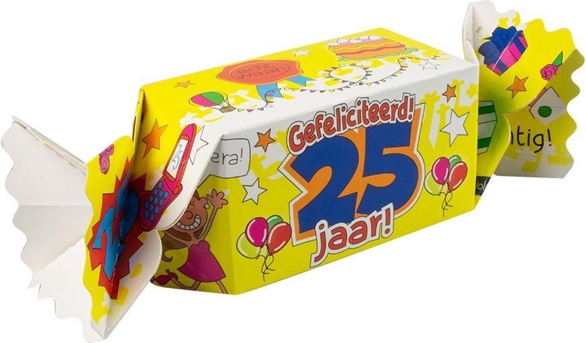 Paper Dreams Cadeauverpakking Gefeliciteerd 25 Jaar 20cm Geel