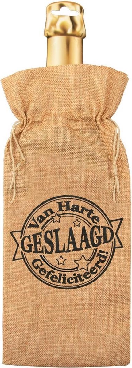 Paper Dreams Flescadeauverpakking Geslaagd Jute 42 Cm Bruin