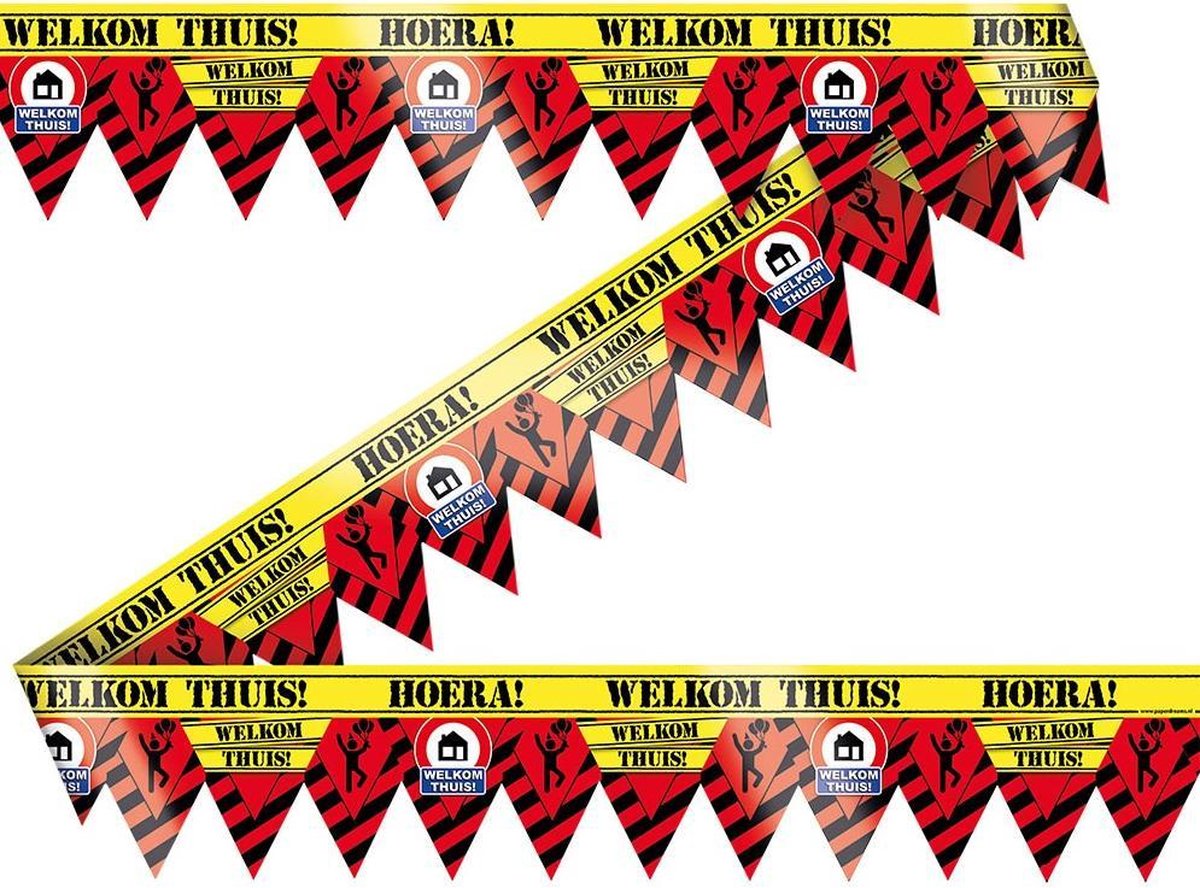 Paper Dreams   Welkom Thuis 12 Meter Pvc Rood/geel