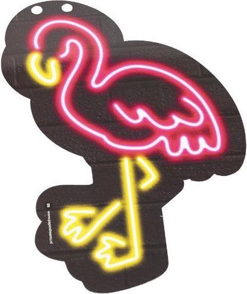 Paper Dreams Slingerfiguur Neon Flamingo 24 Cm Karton Roze