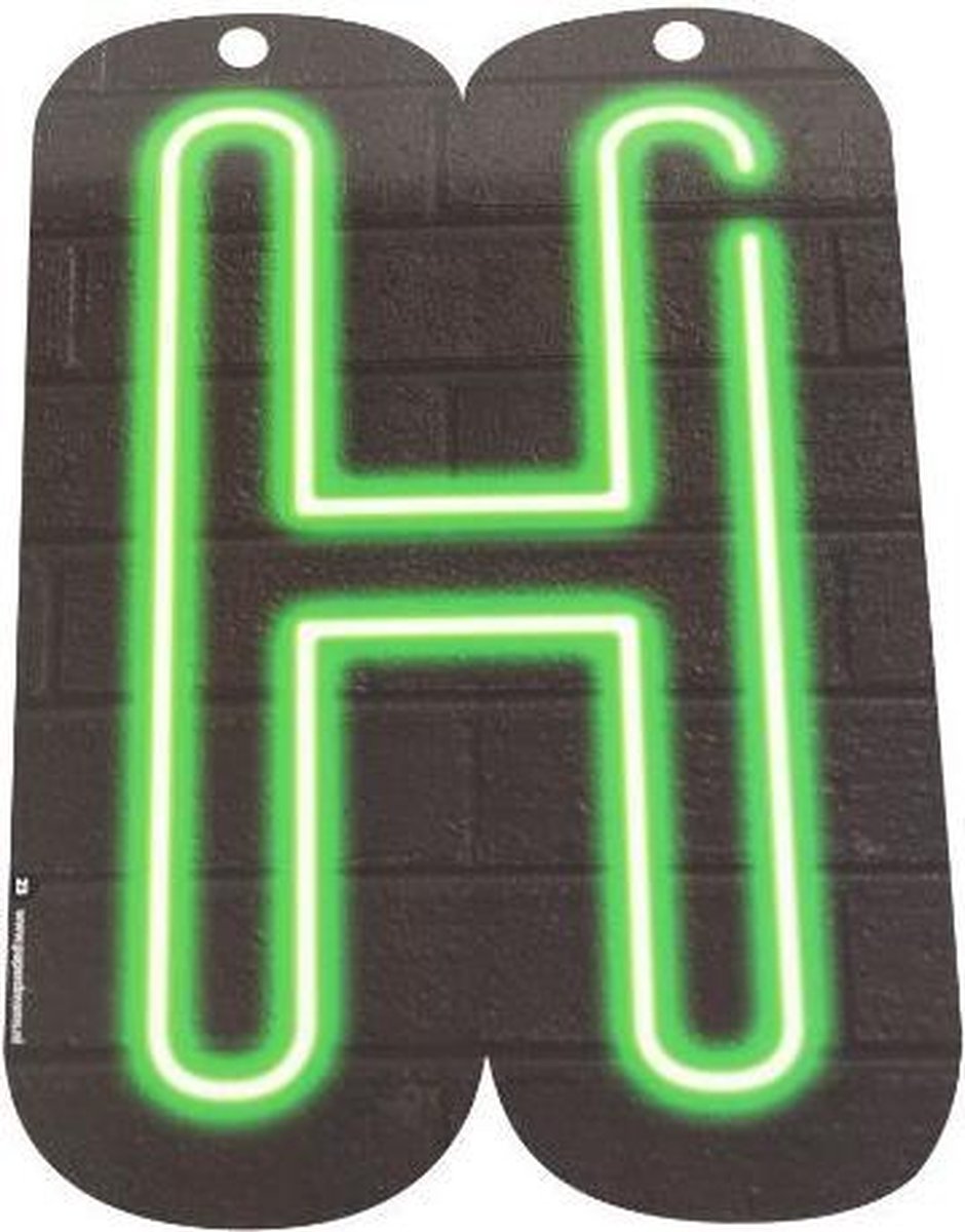 Paper Dreams Slingerletter Neon H 24 Cm Karton Zwart/groen