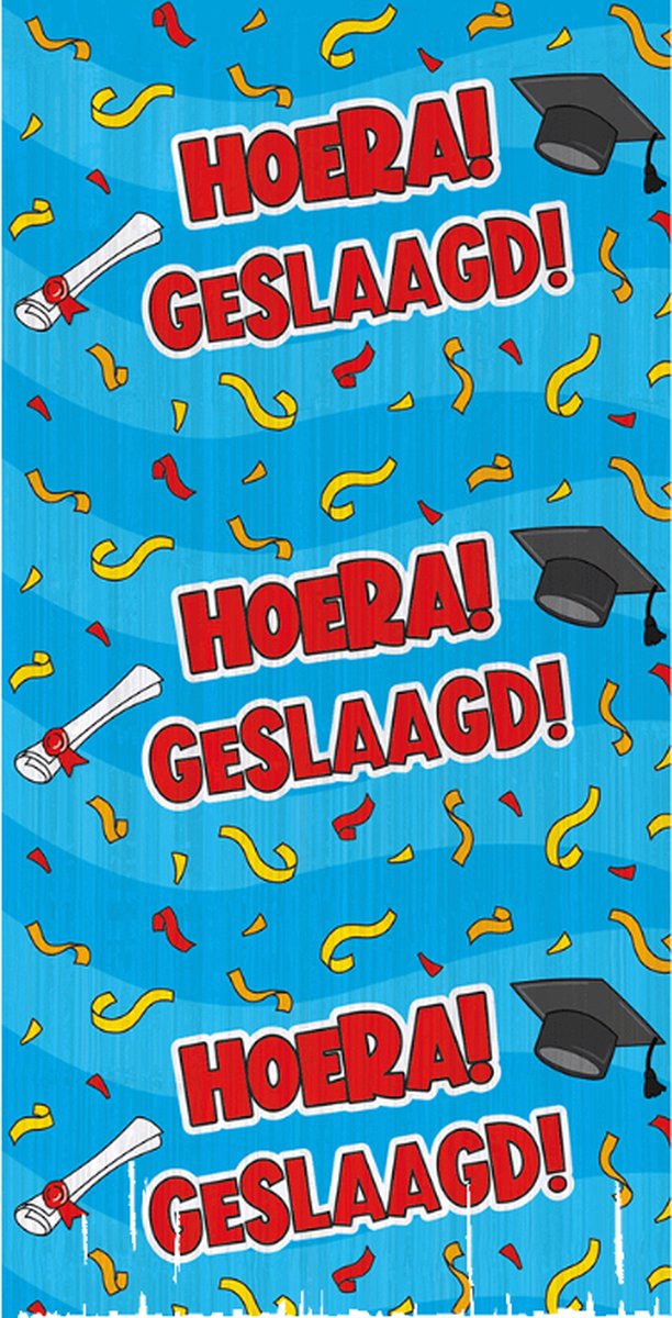Paperdreams - Deurgordijn Geslaagd school - 1 x 2 meter
