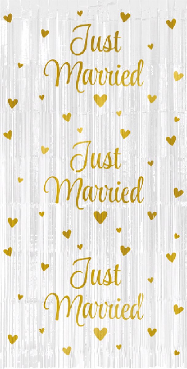 Paperdreams - Deurgordijn Just Married - 1 x 2 meter