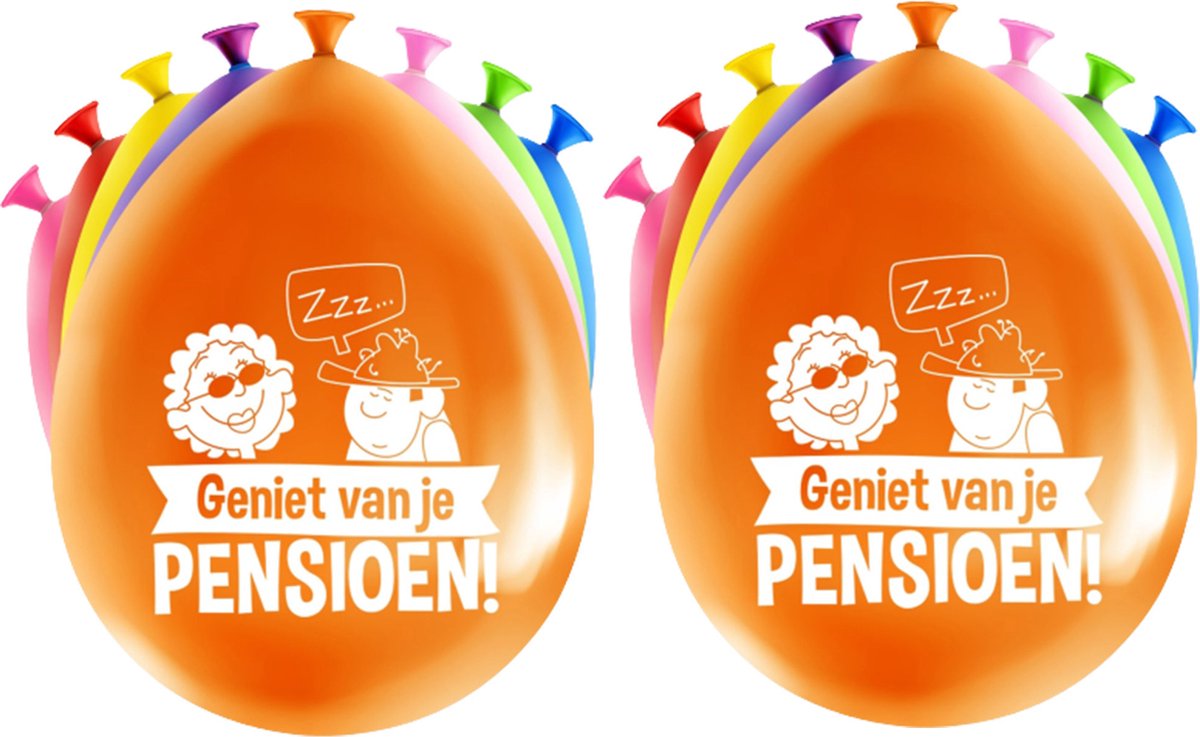 Paperdreams Ballonnen - pensioen feest/party - 24x stuks - diverse kleuren - 30 cm