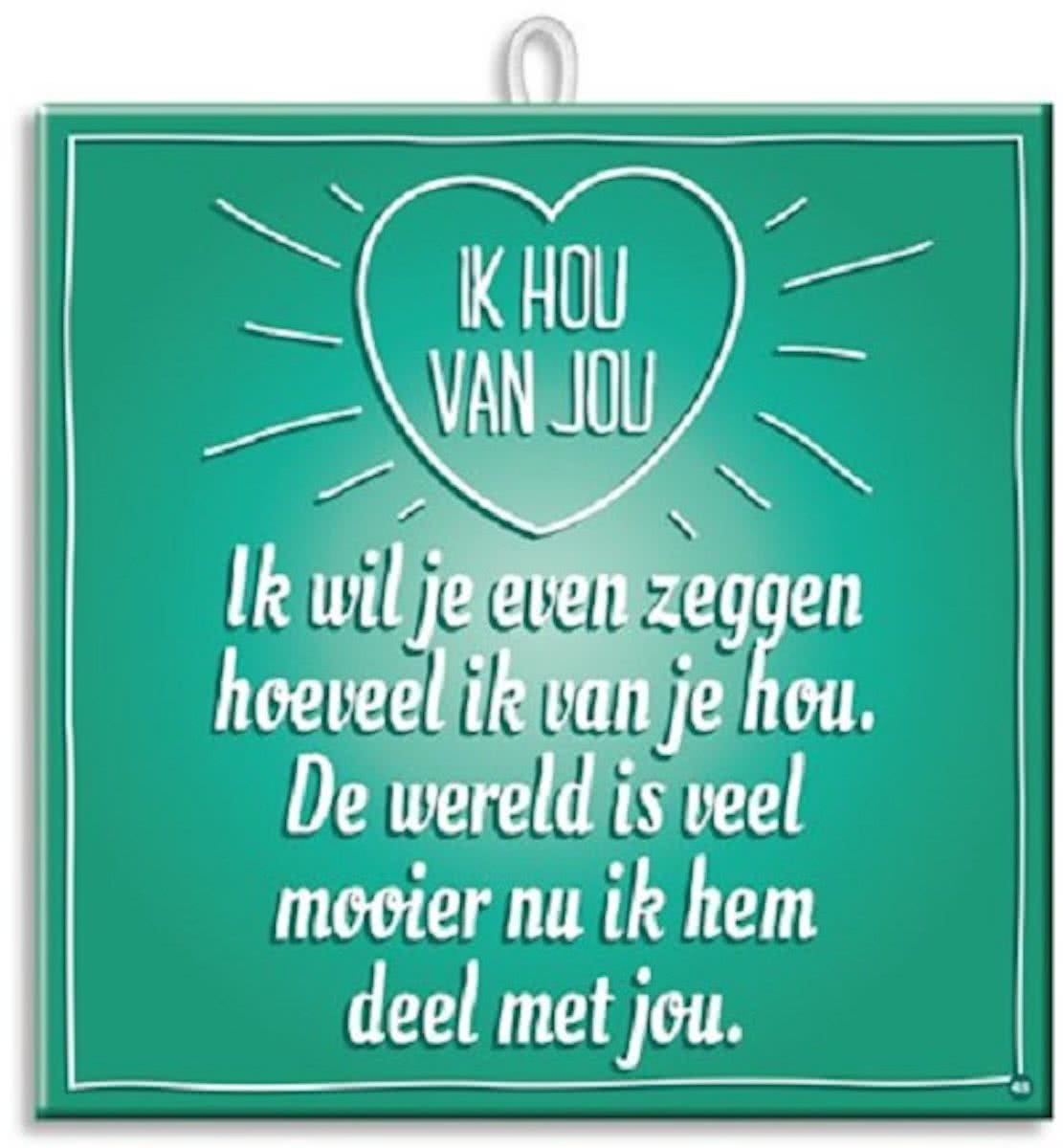 Paperdreams Slogan tegel - ik hou van jo