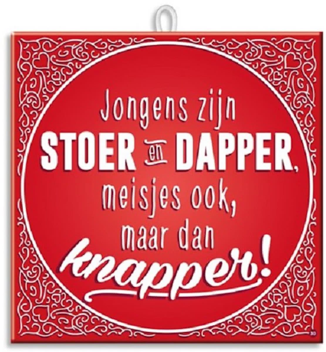 Paperdreams Slogan tegel - jongens zijn