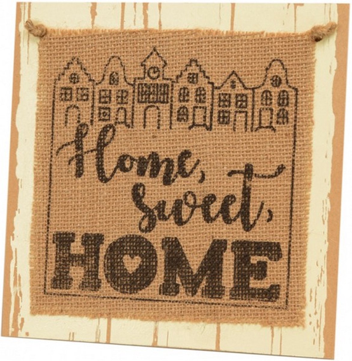 bordje home sweet home 20 cm hout naturel