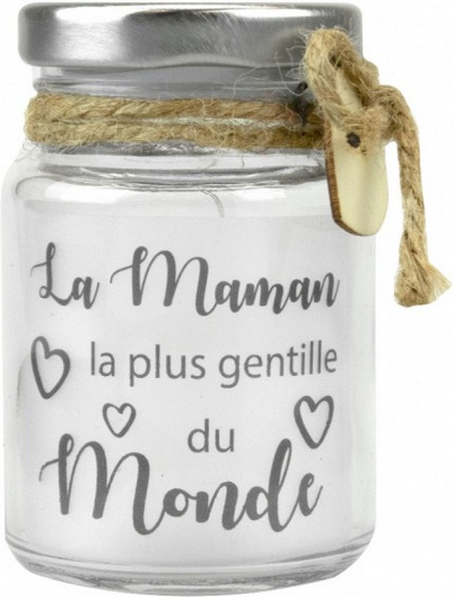 decoratielicht Little Star Maman 5 x 8,5 cm glas