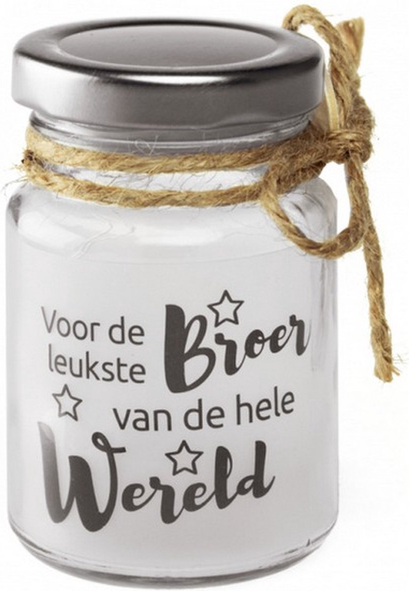 decoratielicht Little Star broer 5 x 8,5 cm glas