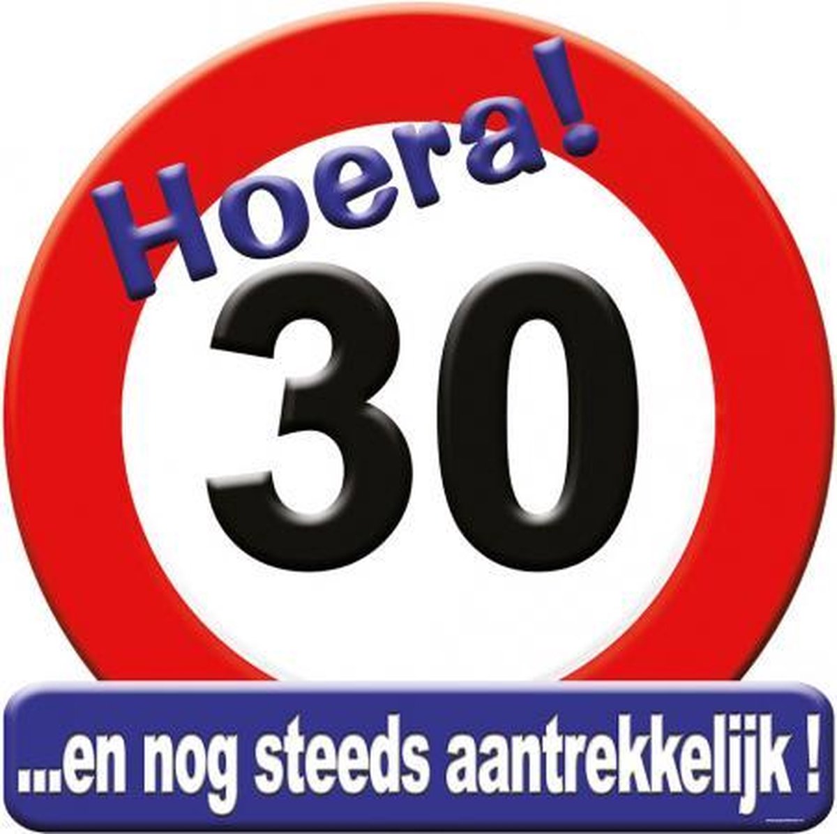 huldeschild 30 jaar karton 50 x 50 rood/wit