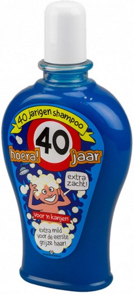 shampoo Fun 40 jaar heren 350 ml blauw