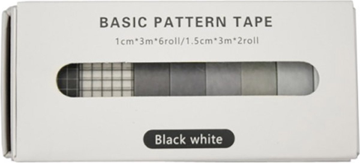 Paper24 Washitape Basic - Black / White